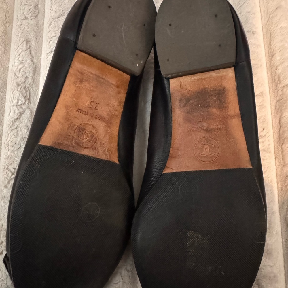 Chanel Black Women's ballerina ruffle flats Shoes - Picture 4 of 10